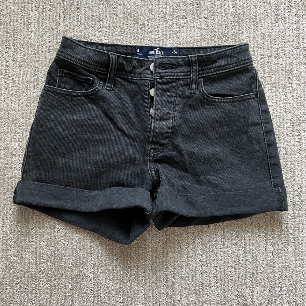 Hollister black high rise shorts